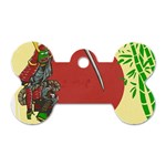 Meme Samurai Artwork Japaneses Dog Tag Bone (One Side) Front