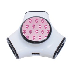 Alien Pattern Pink 3-port Usb Hub by Ket1n9