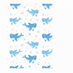 Seamless Pattern With Cute Sharks Hearts Large Garden Flag (two Sides) by Ket1n9