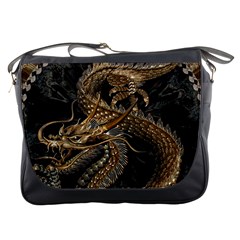 Fantasy Dragon Pentagram Messenger Bag by Maspions