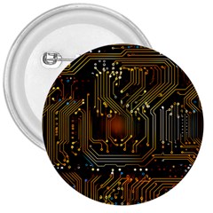 Circuits Circuit Board Orange Technology 3  Buttons by Ndabl3x