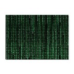 Green Matrix Code Illustration Digital Art Portrait Display Sticker A4 (100 pack) Front