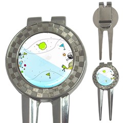 Astronaut Spaceship 3-in-1 Golf Divots by Bedest
