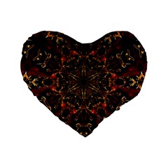 Kaleidoscope Multicoloured Standard 16  Premium Flano Heart Shape Cushions by Grandong