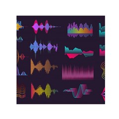Colorful Sound Wave Set Square Satin Scarf (30  X 30 ) by Bedest
