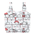 Cute Cat Chef Cooking Seamless Pattern Cartoon Full Print Recycle Bag (L) Front