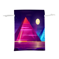 Egyptian Pyramids Night Landscape Cartoon Art Lightweight Drawstring Pouch (m) by Bedest