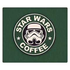 Stormtrooper Coffee Two Sides Premium Plush Fleece Blanket (small) by Cendanart