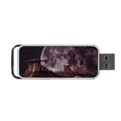 In The Cosmos Moon Sci-fi Space Sky Portable Usb Flash (two Sides) by Cendanart