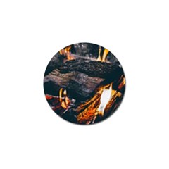 Wood Fire Camping Forest On Golf Ball Marker by Bedest