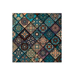 Flower Texture Background Colorful Pattern Satin Bandana Scarf 22  X 22  by Cemarart