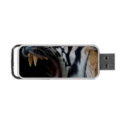 Angry Tiger Roar Portable Usb Flash (two Sides) by Cemarart