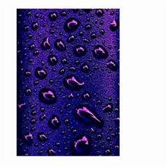 Purple Waterdrops Water Drops Large Garden Flag (two Sides) by Cemarart