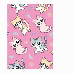 Cute Animal Little Cat Seamless Pattern Large Garden Flag (two Sides) by Grandong