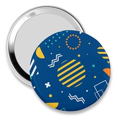 Flat Design Geometric Shapes Background 3  Handbag Mirrors by Grandong