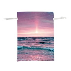 Sunset Ocean Beach Catcher Dream Evening Night Sunset Lightweight Drawstring Pouch (m) by Cemarart