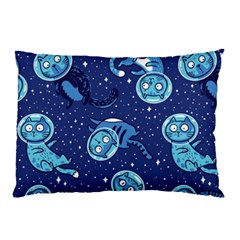 Cat Astronaut Space Suit Pattern Pillow Case by Cemarart