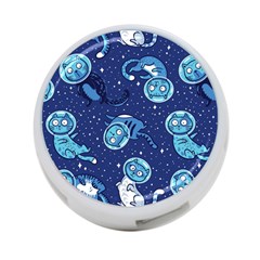 Cat Astronaut Space Suit Pattern 4-port Usb Hub (one Side) by Cemarart