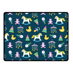 Cute Babies Toys Seamless Pattern Two Sides Fleece Blanket (small) by Ndabl3x