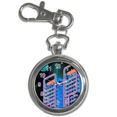 Fantasy City Architecture Building Cityscape Key Chain Watches by Cemarart