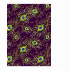 Feathers, Peacock, Patterns, Colorful Large Garden Flag (two Sides) by nateshop