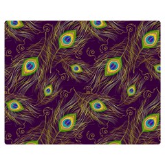 Feathers, Peacock, Patterns, Colorful Premium Plush Fleece Blanket (medium) by nateshop