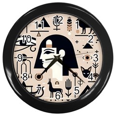 Egypt Pyramid Nature Desert Wall Clock (black) by Proyonanggan