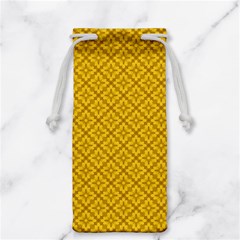 Yellow Floral Pattern Vintage Pattern, Yellow Background Jewelry Bag by nateshop