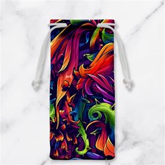 Colorful Floral Patterns, Abstract Floral Background Jewelry Bag by nateshop