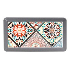 Flowers Pattern, Abstract, Art, Colorful Memory Card Reader (mini) by nateshop