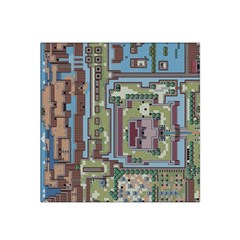 Arcade Game Retro Pattern Satin Bandana Scarf 22  X 22  by Cemarart