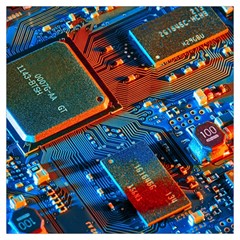 Gray Circuit Board Electronics Electronic Components Microprocessor Lightweight Scarf  by Cemarart