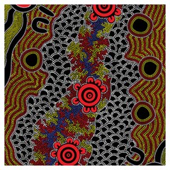 Authentic Aboriginal Art - Gathering 2 Lightweight Scarf  by hogartharts