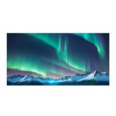 Aurora Borealis Satin Wrap 35  X 70  by Ndabl3x