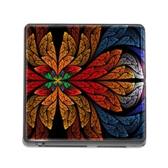 Fractals, Floral Ornaments, Rings Memory Card Reader (square 5 Slot) by nateshop