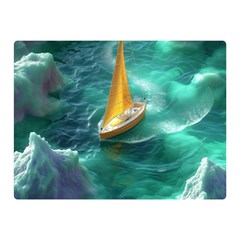 Dolphin Sea Ocean Two Sides Premium Plush Fleece Blanket (mini) by Cemarart