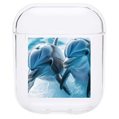 Dolphin Swimming Sea Ocean Hard Pc Airpods 1/2 Case by Cemarart