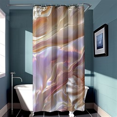 Silk Waves Abstract Shower Curtain 36  X 72  (stall)  by Cemarart