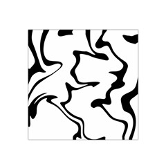 Black And White Swirl Background Satin Bandana Scarf 22  X 22  by Cemarart