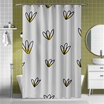 Pattern Leaves Daisies Print Shower Curtain 48  x 72  (Small)  Curtain(48  X 72 )