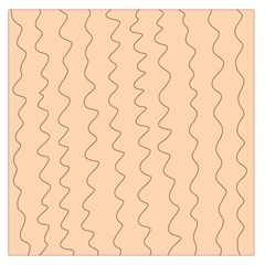 Lines Pattern Wiggly Minimal Print Square Satin Scarf (36  X 36 ) by Cemarart