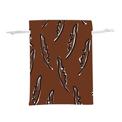 Feather Leaf Pattern Print Lightweight Drawstring Pouch (m) by Cemarart