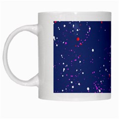 Texture Grunge Speckles Dots White Mug by Cemarart