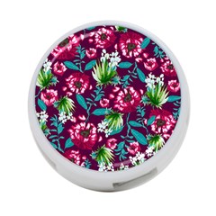 Flowers Pattern Art Texture Floral 4-port Usb Hub (one Side) by Cemarart