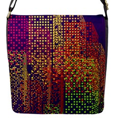 Building Architecture City Facade Flap Closure Messenger Bag (s) by Grandong