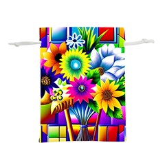 Flower Vase Flower Collage Pop Art Lightweight Drawstring Pouch (m) by Bedest