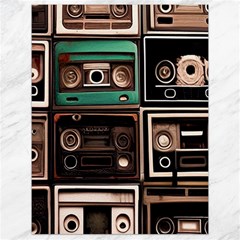 Retro Electronics Old Antiques Texture Wallpaper Vintage Cassette Tapes Retrospective Canvas 18  X 24  by Grandong