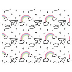 Cute Art Print Pattern Two Sides Premium Plush Fleece Blanket (teen Size) by Apen