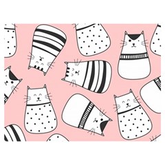 Cute Cats Cartoon Seamless-pattern Two Sides Premium Plush Fleece Blanket (baby Size) by Apen
