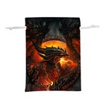 Dragon Fire Fantasy Art Lightweight Drawstring Pouch (M) Front